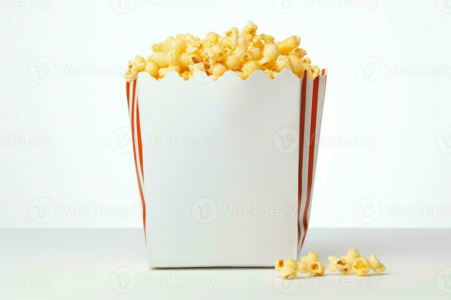 Papier Tasche von schnell Essen Popcorn. generieren ai foto