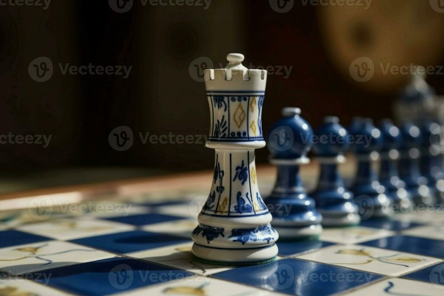 Schach Azulejo. generieren ai foto