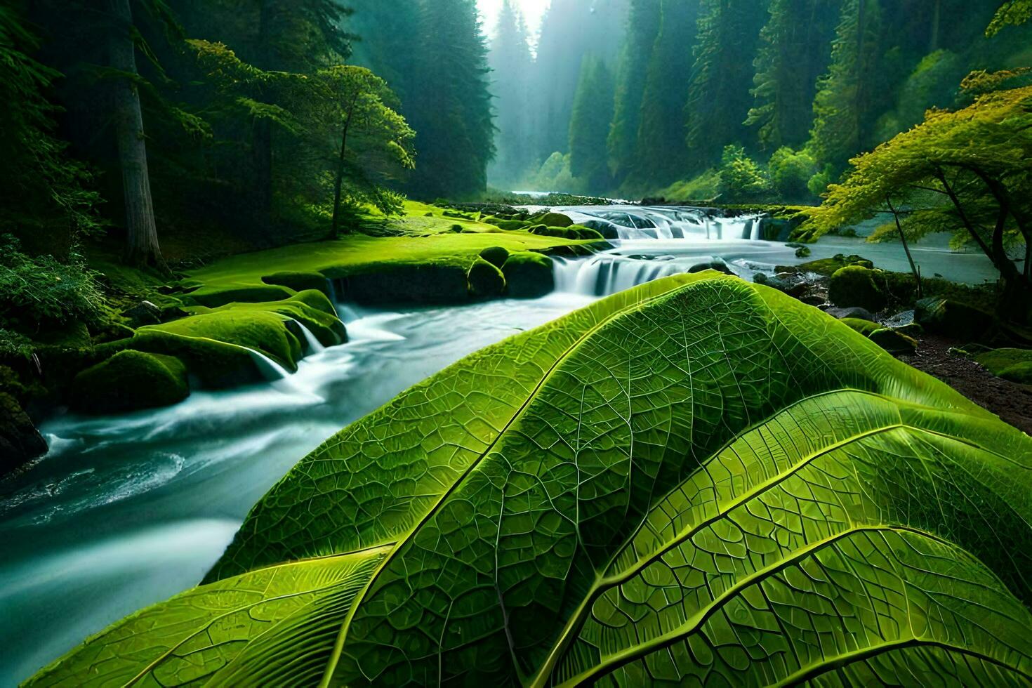 schön Landschaft ai generativ foto