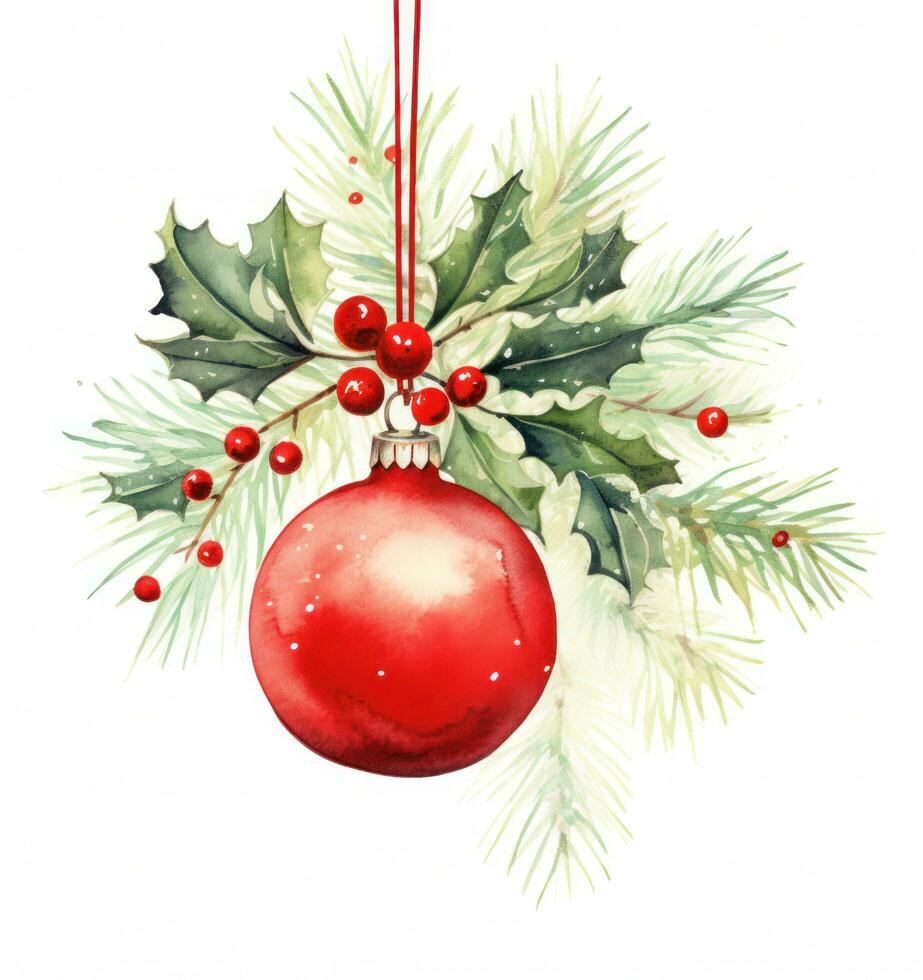 Weihnachten Illustration mit rot Ball foto