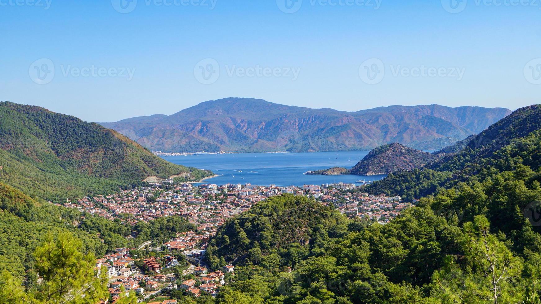 Aussicht auf die Bucht von Marmaris foto