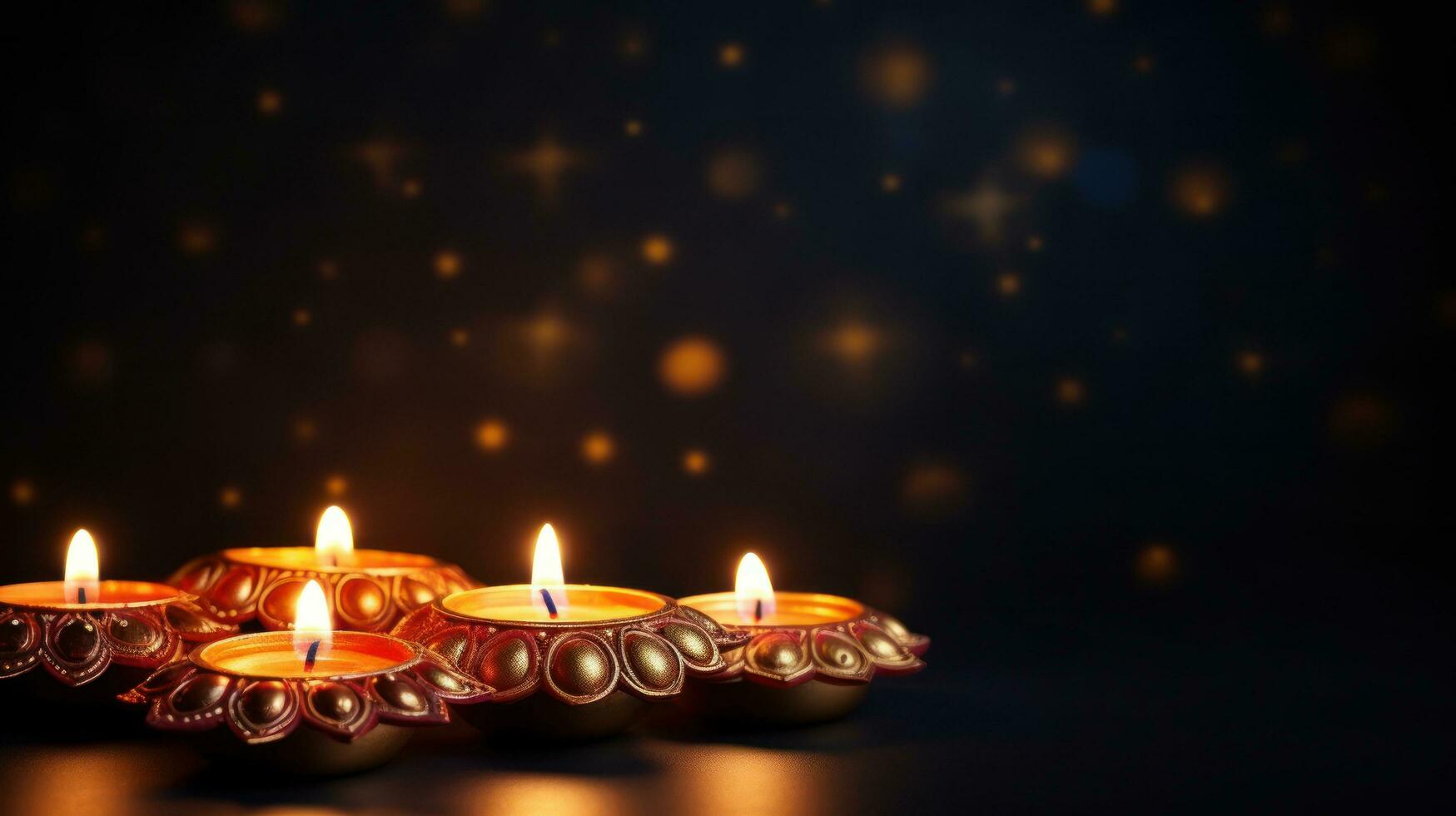 Diwali Urlaub Hintergrund mit Kerze foto