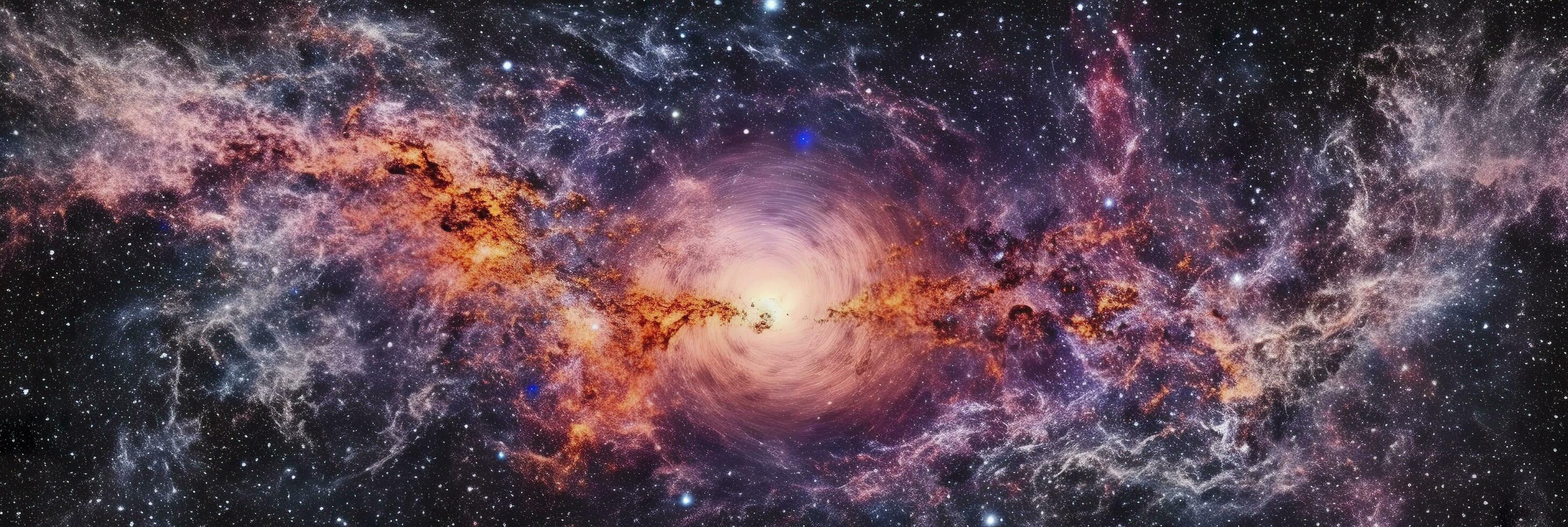 Bild von ein expandieren Universum. Schuss von weit Weg mit viele Farben, Schön, ai generativ foto