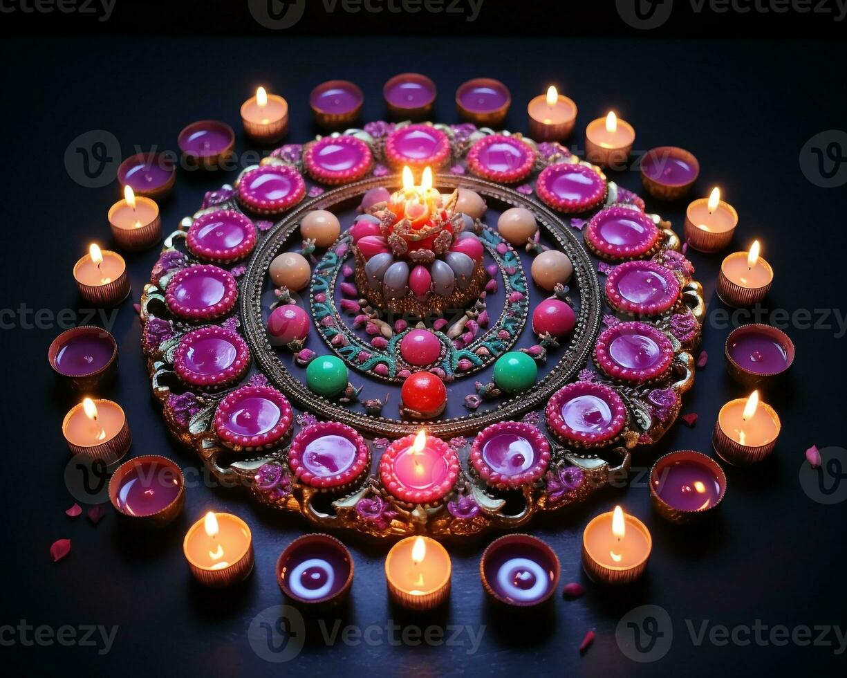 Diwali diyas auf das Mond, Diwali Lager Bilder, realistisch Lager Fotos