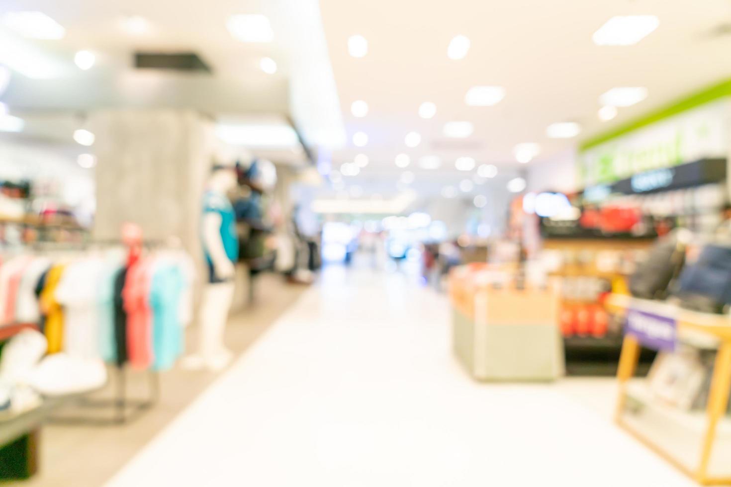 abstrakter Unschärfe-Shop und Einzelhandelsgeschäft im Einkaufszentrum für Hintergrund foto