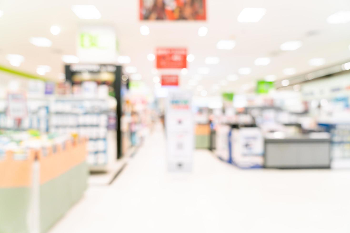 abstrakter Unschärfe-Shop und Einzelhandelsgeschäft im Einkaufszentrum für Hintergrund foto