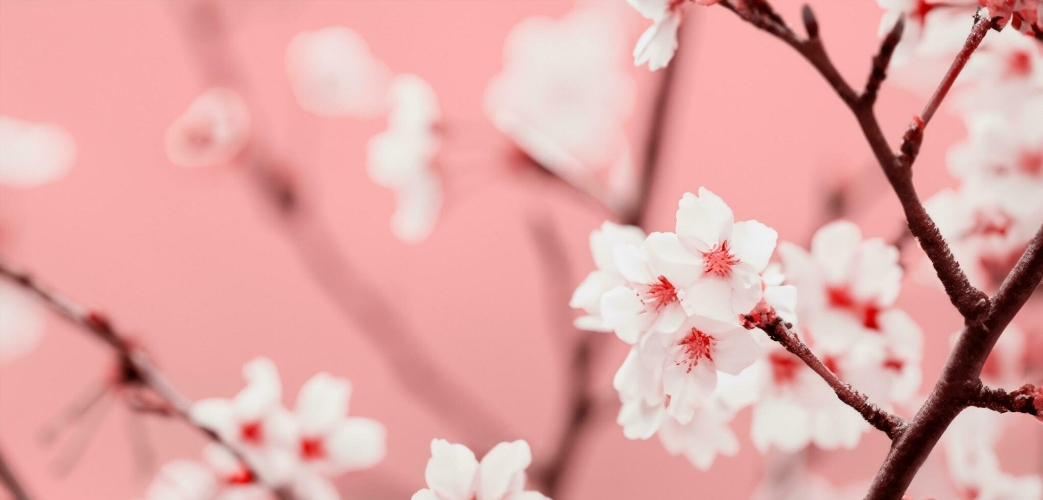 Kirsche Blüten hell farbig Hintergrund von Natur im Japan foto