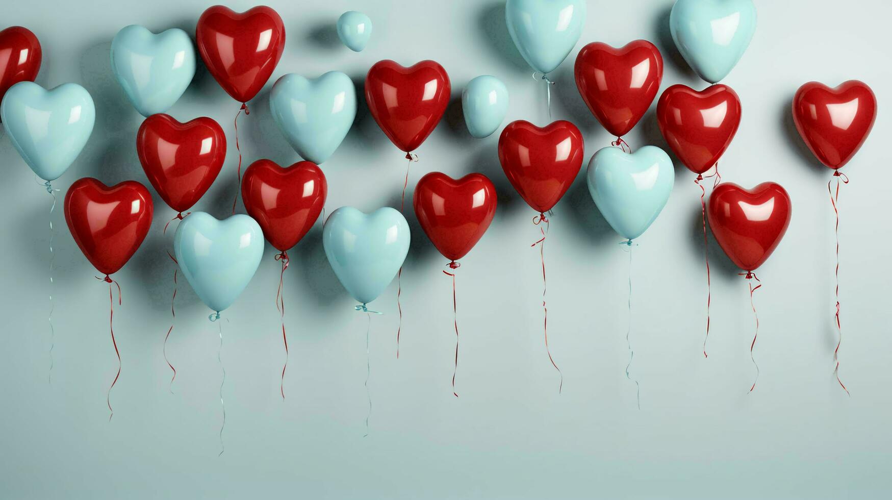 schön Liebe Hintergrund von aufblasbar Herzen von herzförmig Luftballons zum das Urlaub von alle Liebhaber, Valentinstag Tag foto