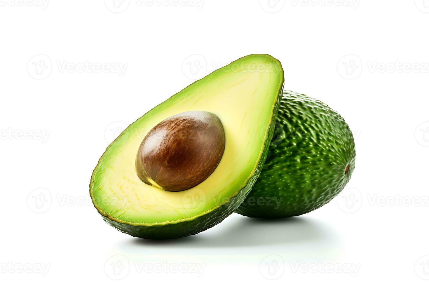 Avocado isoliert auf Weiß Hintergrund ai generiert foto