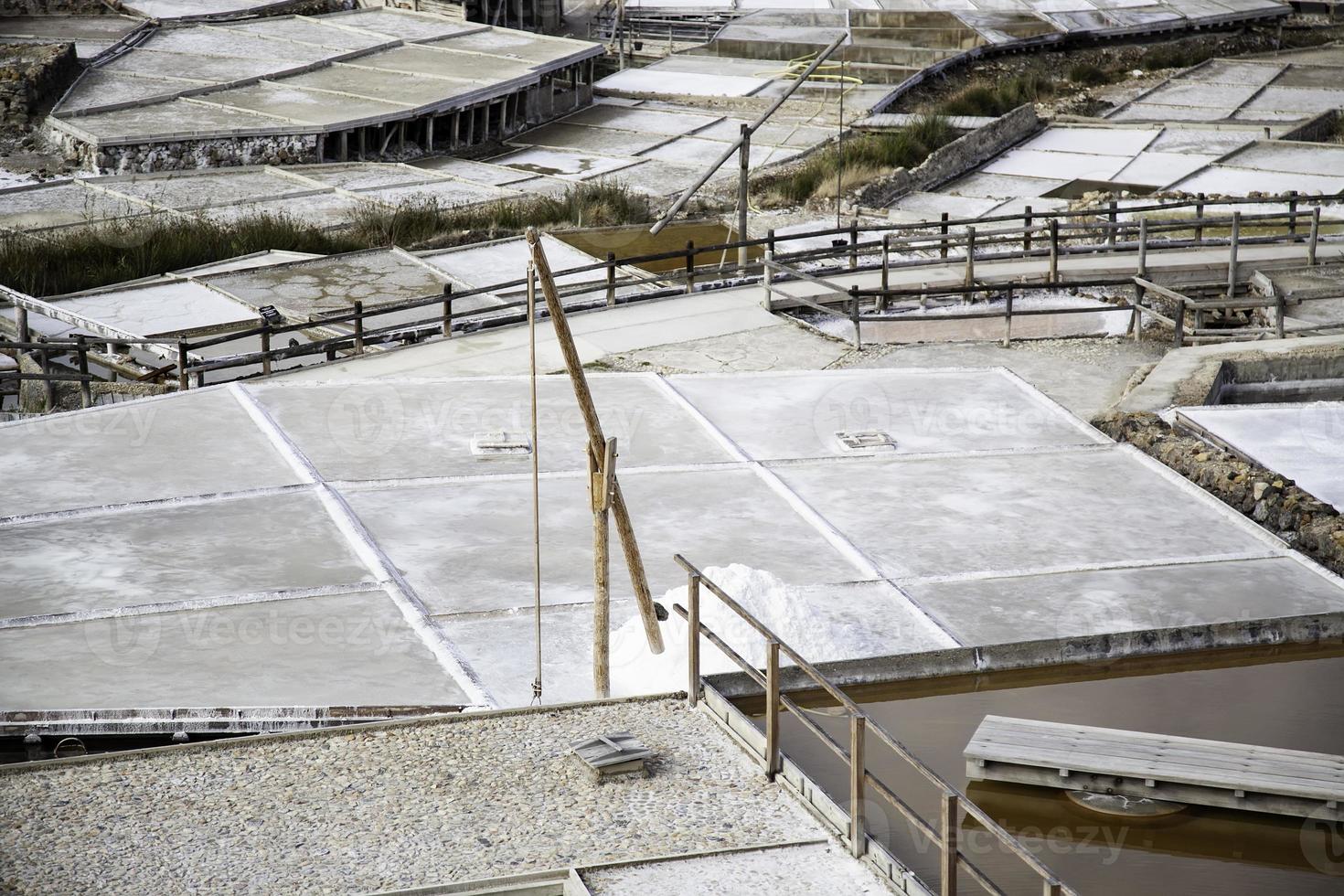 Salz in der Kochsalzproduktion Anana, Navarra, Spanien foto