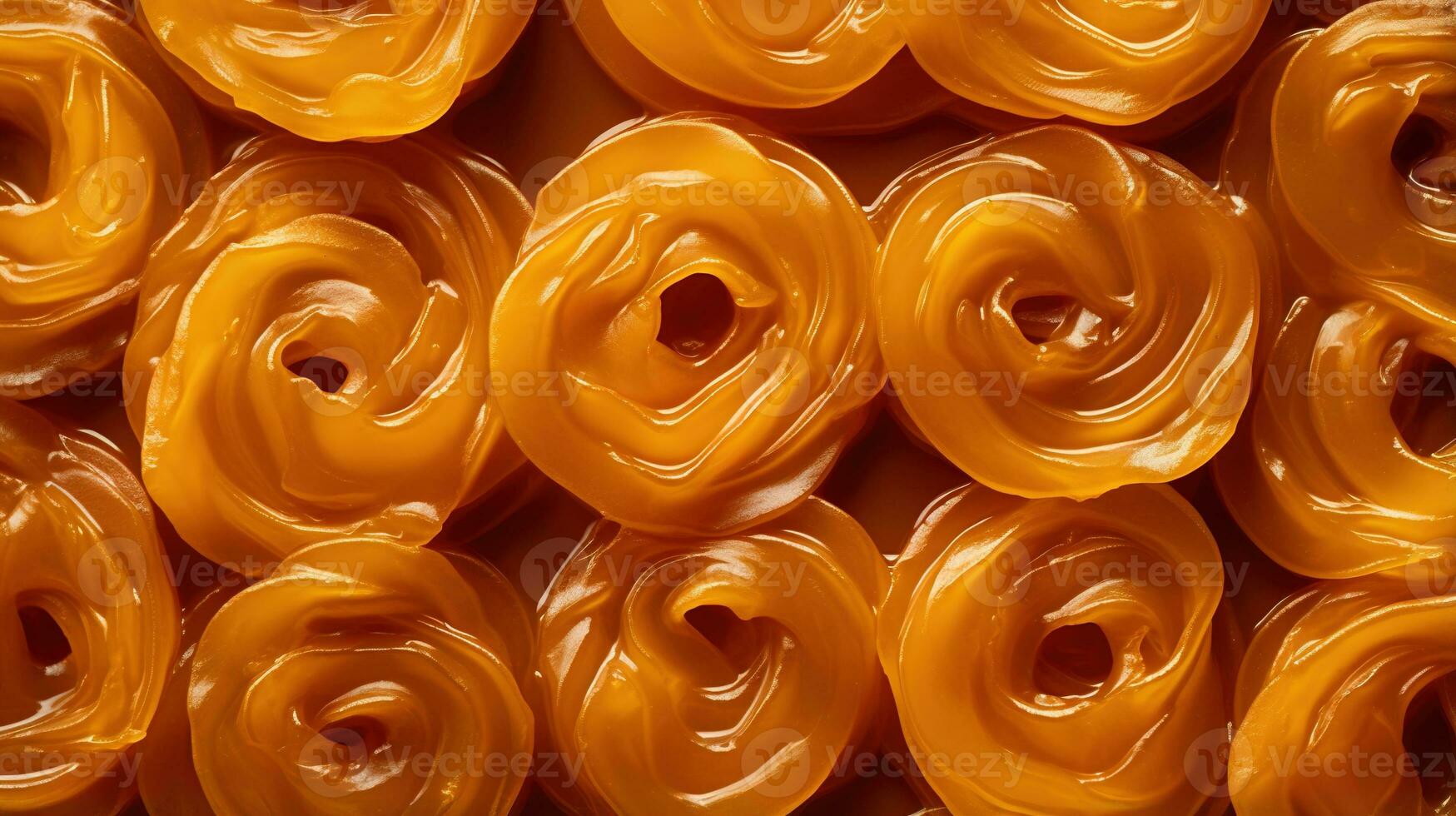 generativ ai, Jalebi, imarti, imarati, Paneer Jalebi oder Zulbia, indisch Süss Lebensmittel. foto