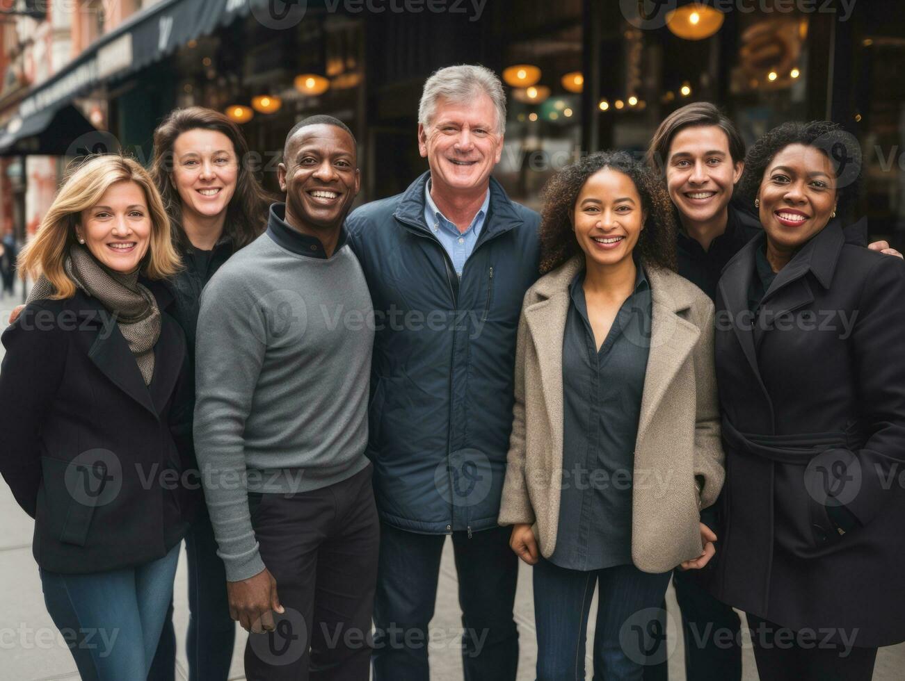 das interracial Familie genießt feiern Weihnachten Vorabend zusammen ai generativ foto