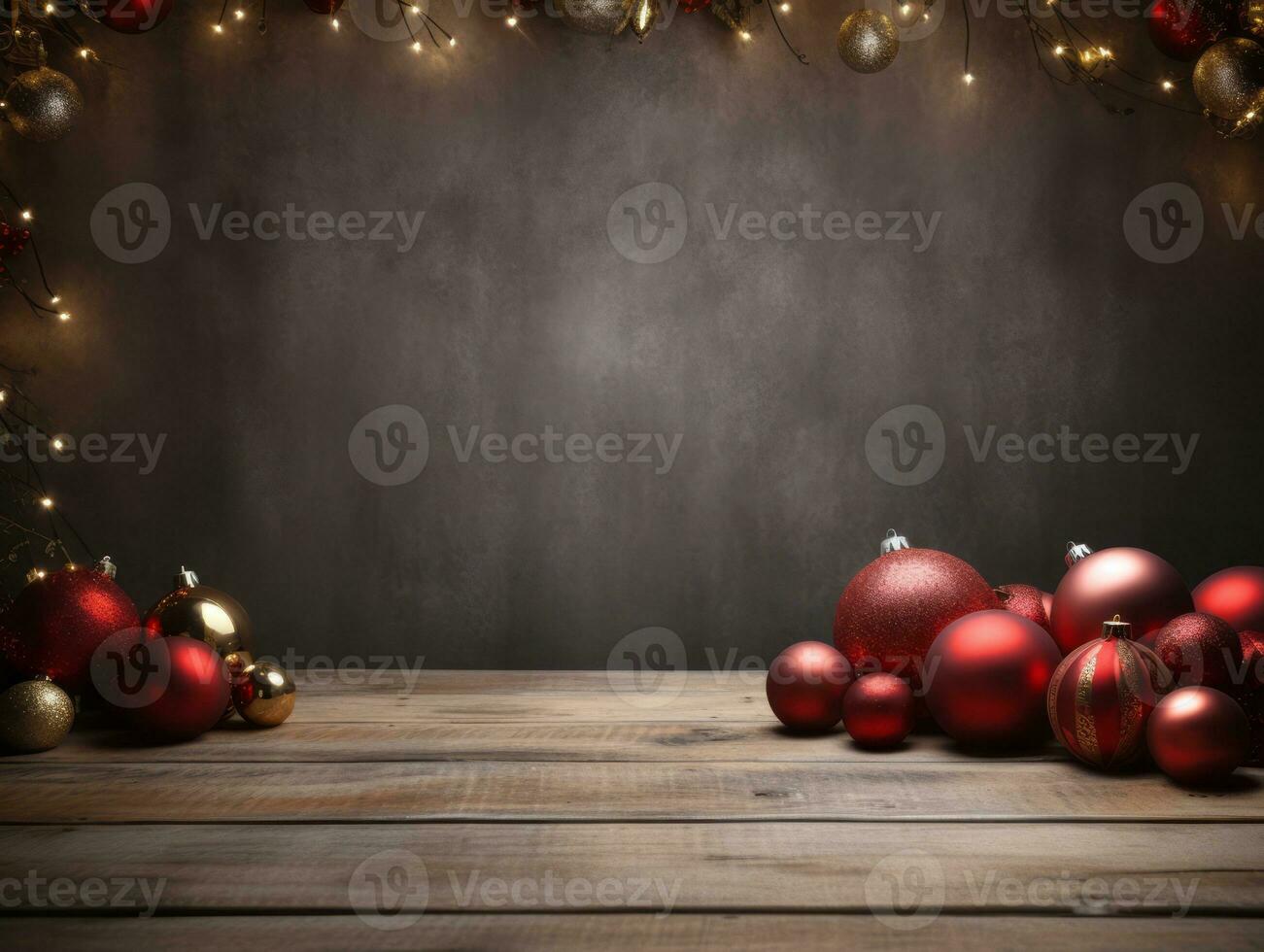 Weihnachten Komposition mit Kopieren Raum Bokeh Hintergrund ai generativ foto