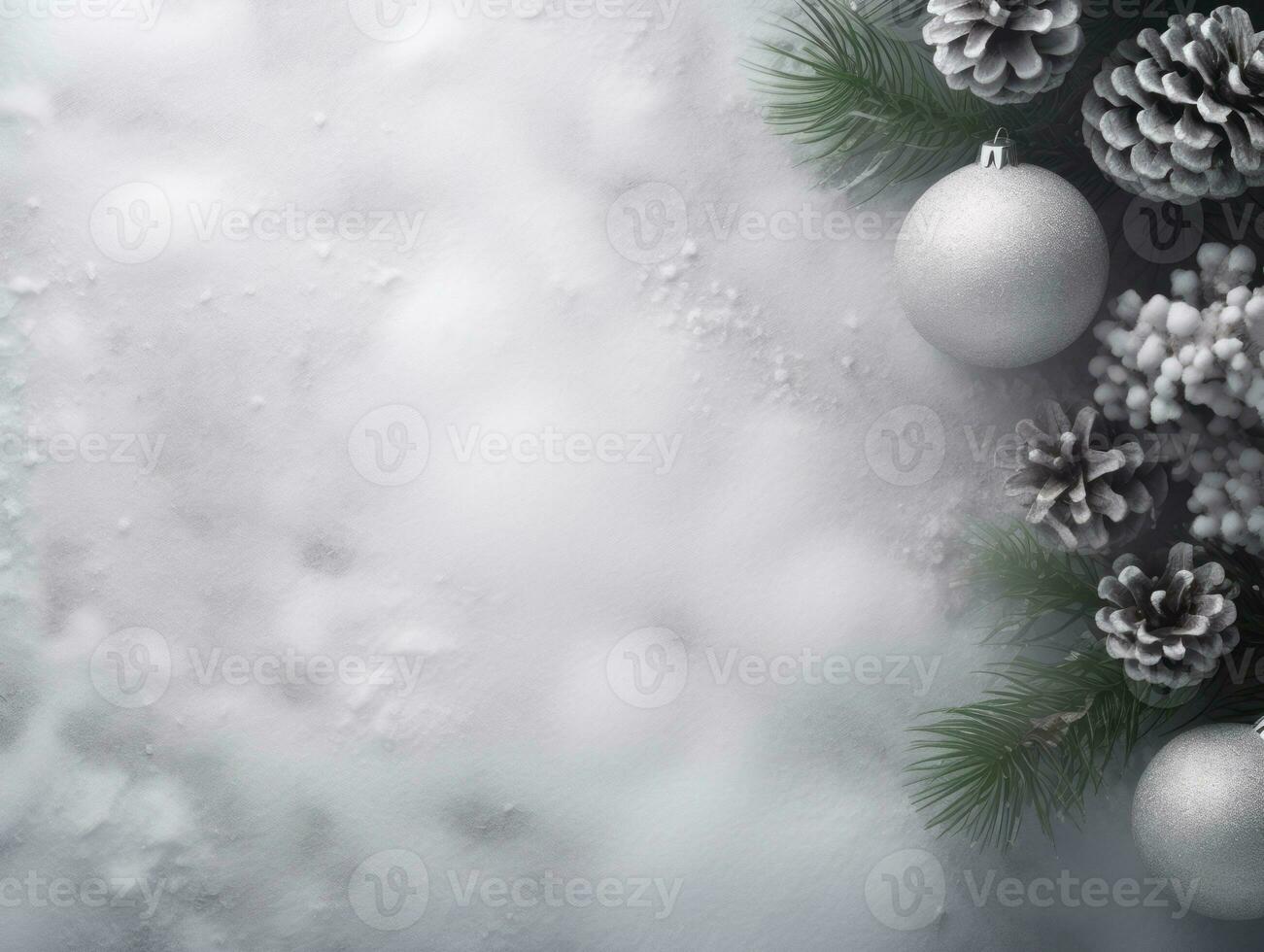 Weihnachten Komposition mit Kopieren Raum Bokeh Hintergrund ai generativ foto