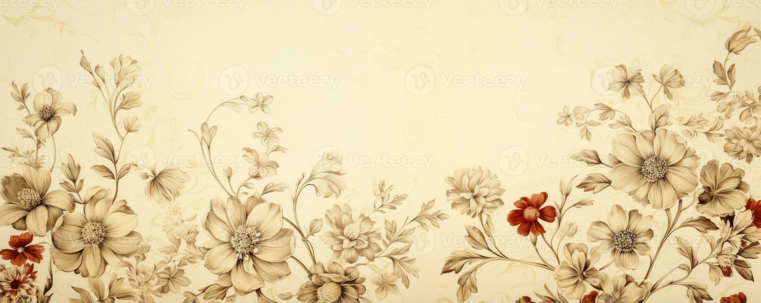 Jahrgang Hintergrund mit wunderlich Blumen- Muster Hintergrund mit leeren Raum zum Text foto