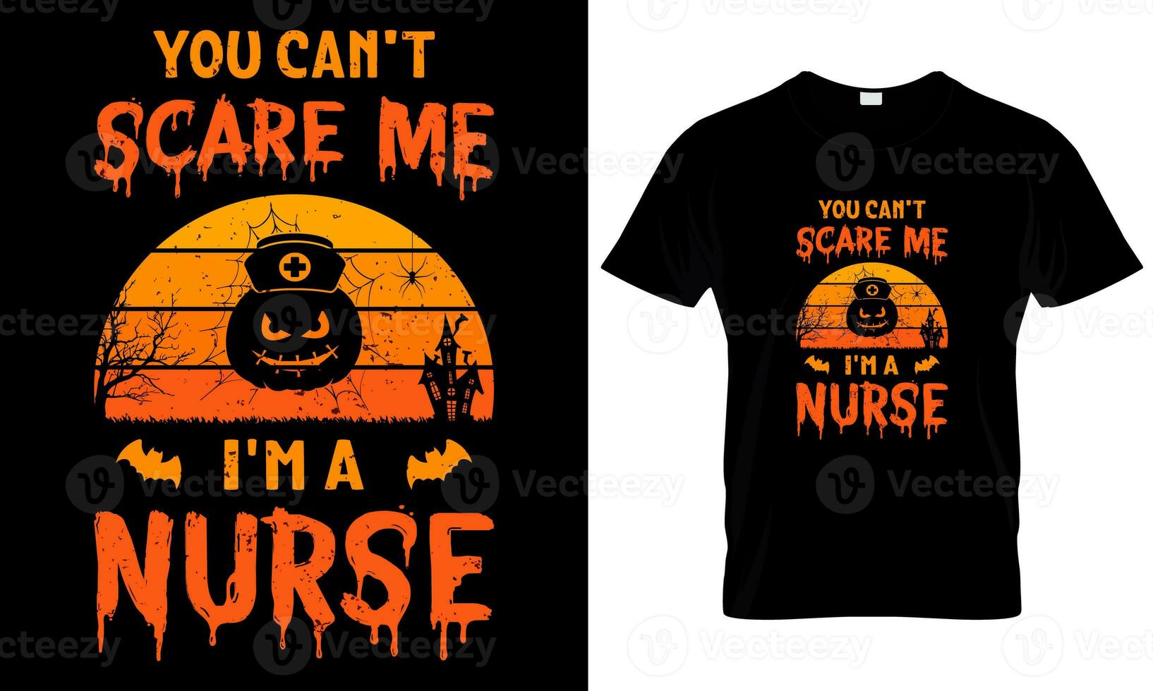 Halloween T-Shirt Design Geschenk Vorlage foto