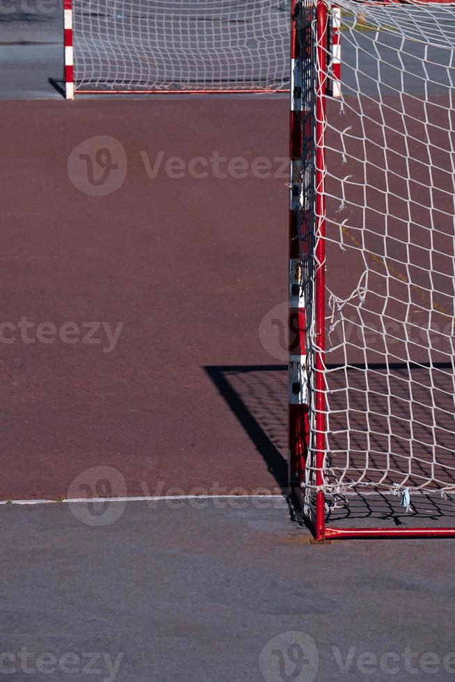 alte Straßenfußballtor-Sportausrüstung foto