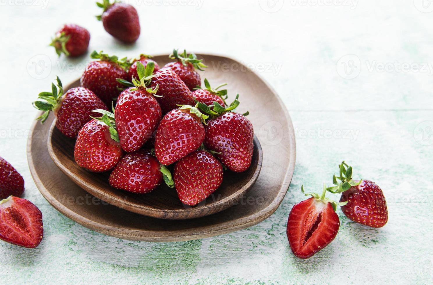 frische reife leckere Erdbeeren foto