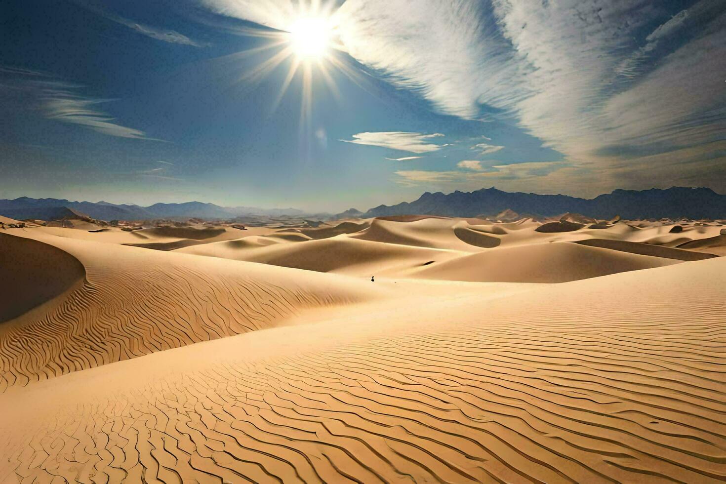 schön Sand Berg Aussicht ai generativ foto