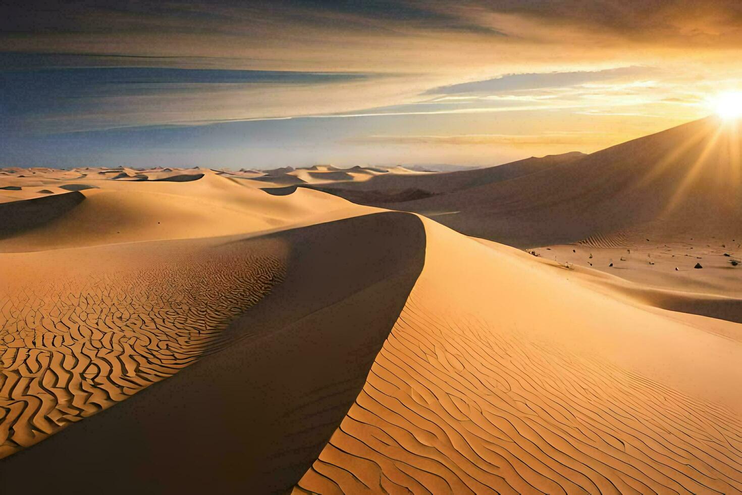 schön Sand Berg Aussicht ai generativ foto