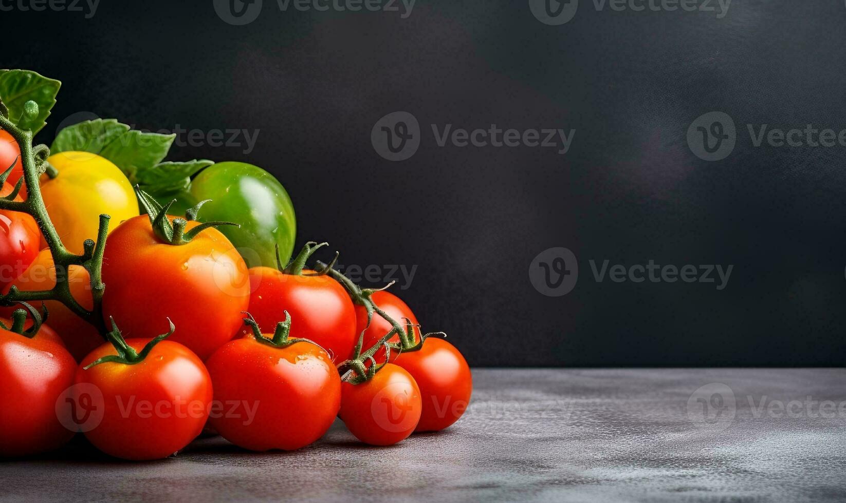 frisch Tomate Foto Hintergrund mit Kopieren Raum Bereich. ai generativ