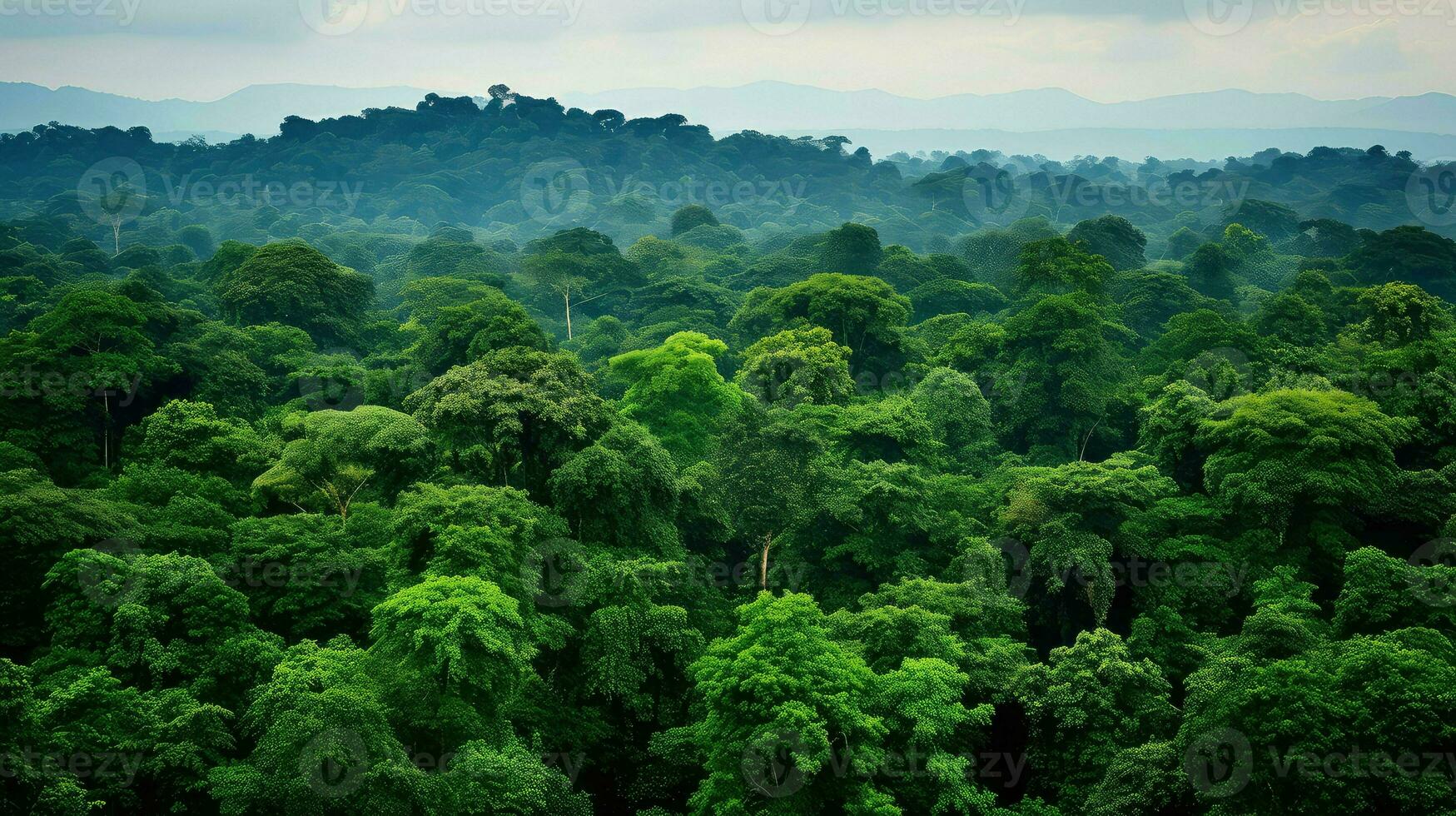 Regenwald amazonisch Überdachung unglaublich ai generiert foto