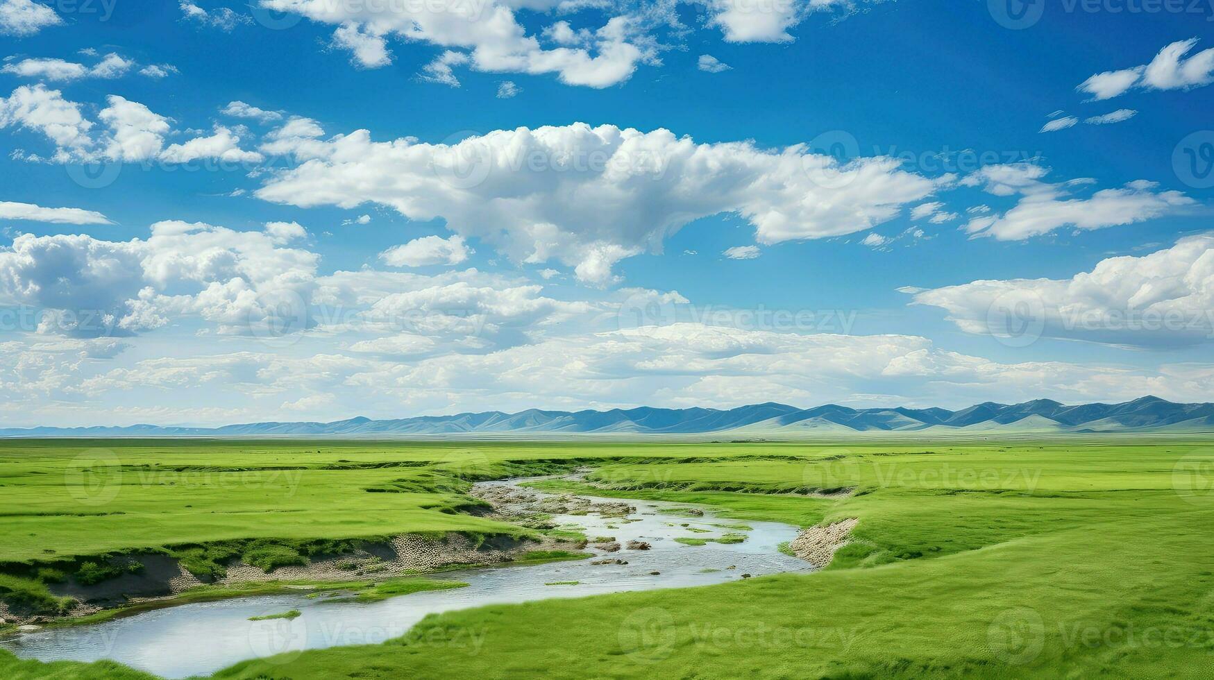 Küste Kaspisch Meer Steppe ai generiert foto