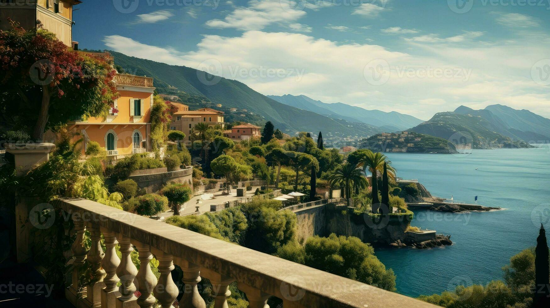 Tourismus Italienisch Riviera elegant ai generiert foto