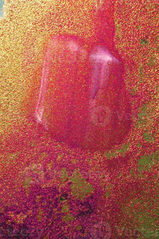 Tinte, Farbe, abstrakt. Nahaufnahme des Gemäldes. bunter abstrakter Malereihintergrund. stark strukturierte Ölfarbe. hochwertige Details. Alkoholtinte moderne abstrakte Malerei, moderne zeitgenössische Kunst. foto