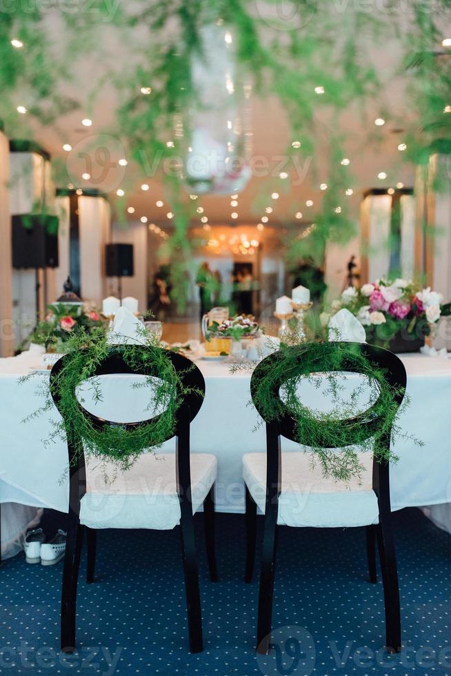 Bankettsaal für Hochzeiten, Bankettsaaldekoration foto