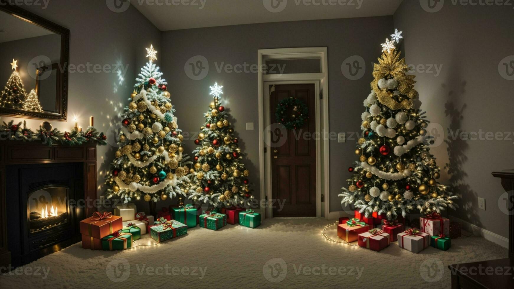 Weihnachten Baum Licht. ai generiert foto