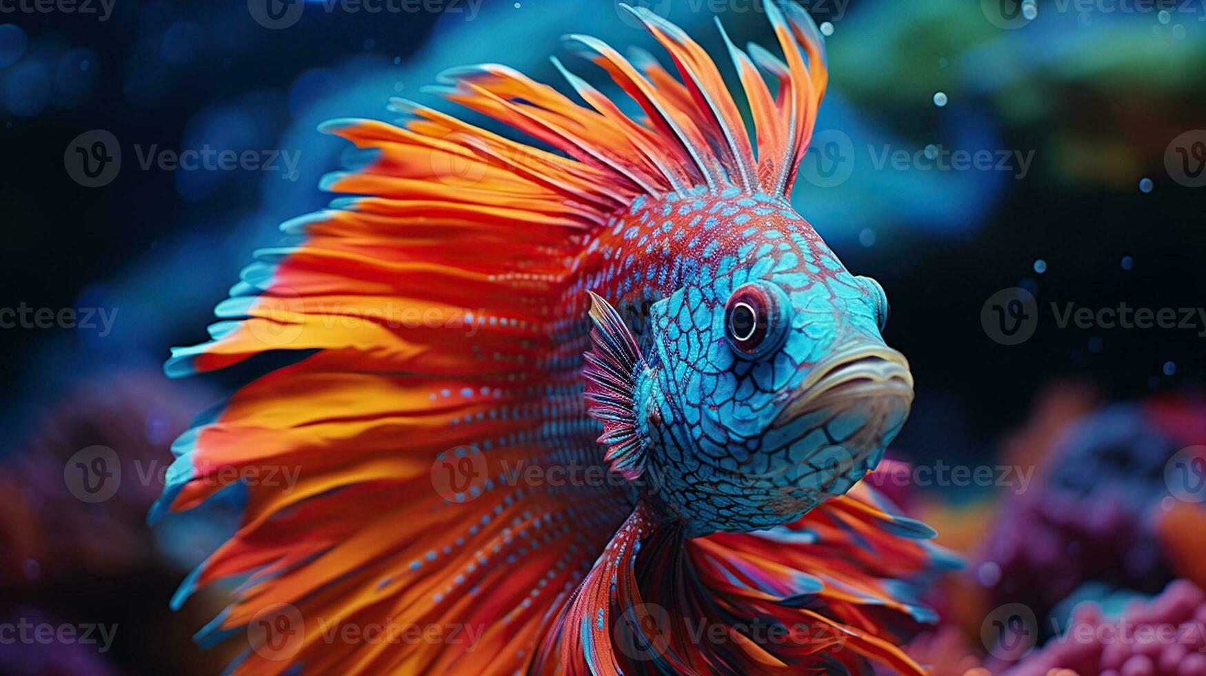 einzigartig Fisch auf Koralle Riffe foto