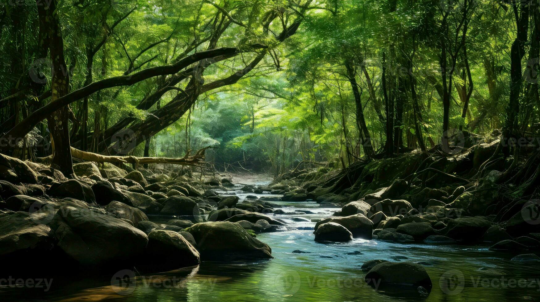 Umgebung Grün Regenwald Fernbedienung ai generiert foto