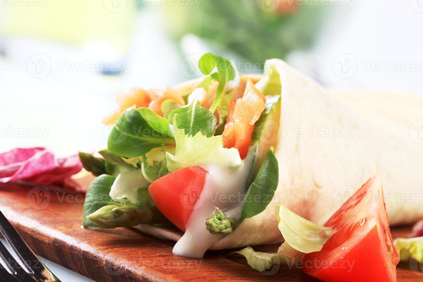 Lachs-Wrap-Sandwich foto