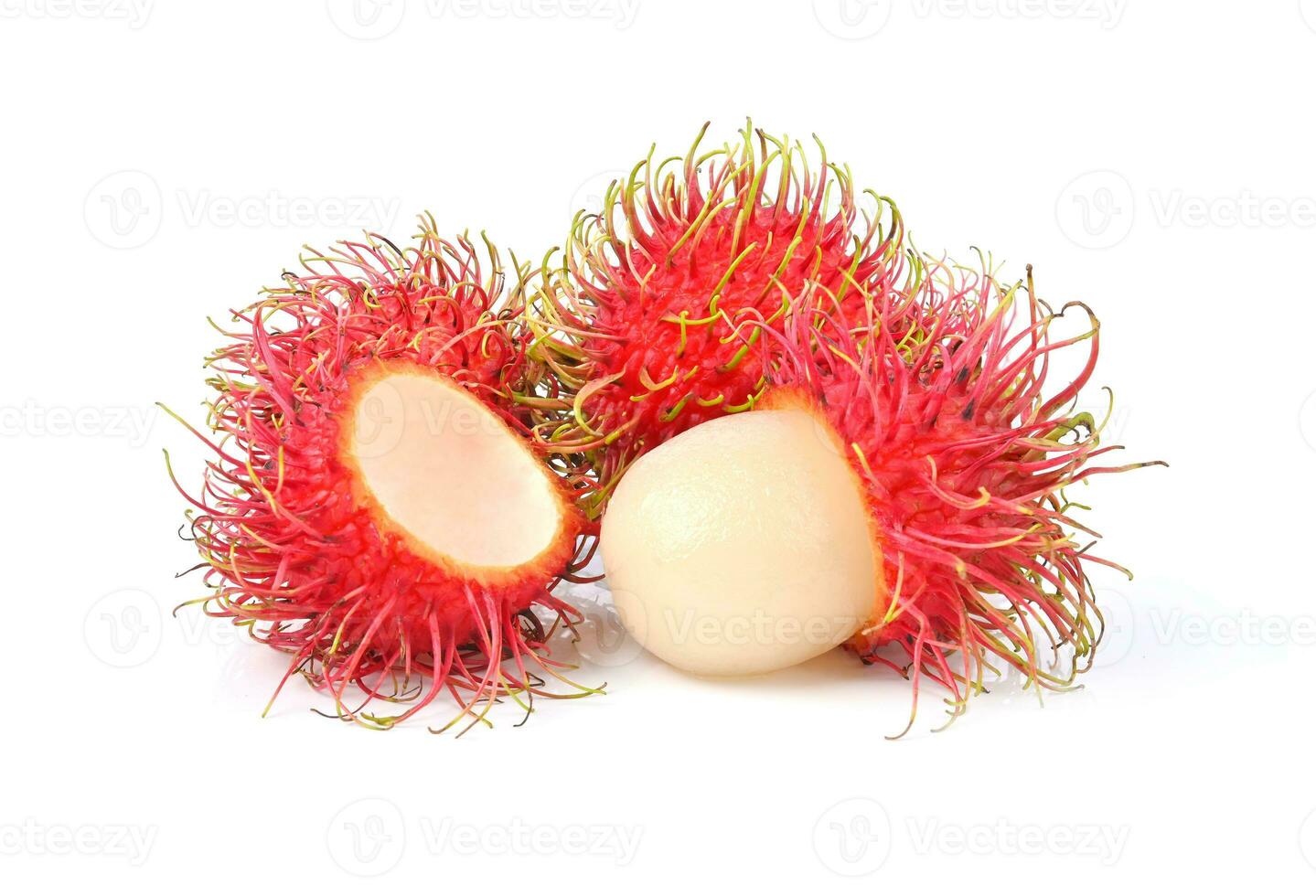 Rambutan isoliert auf Weiß Hintergrund. foto