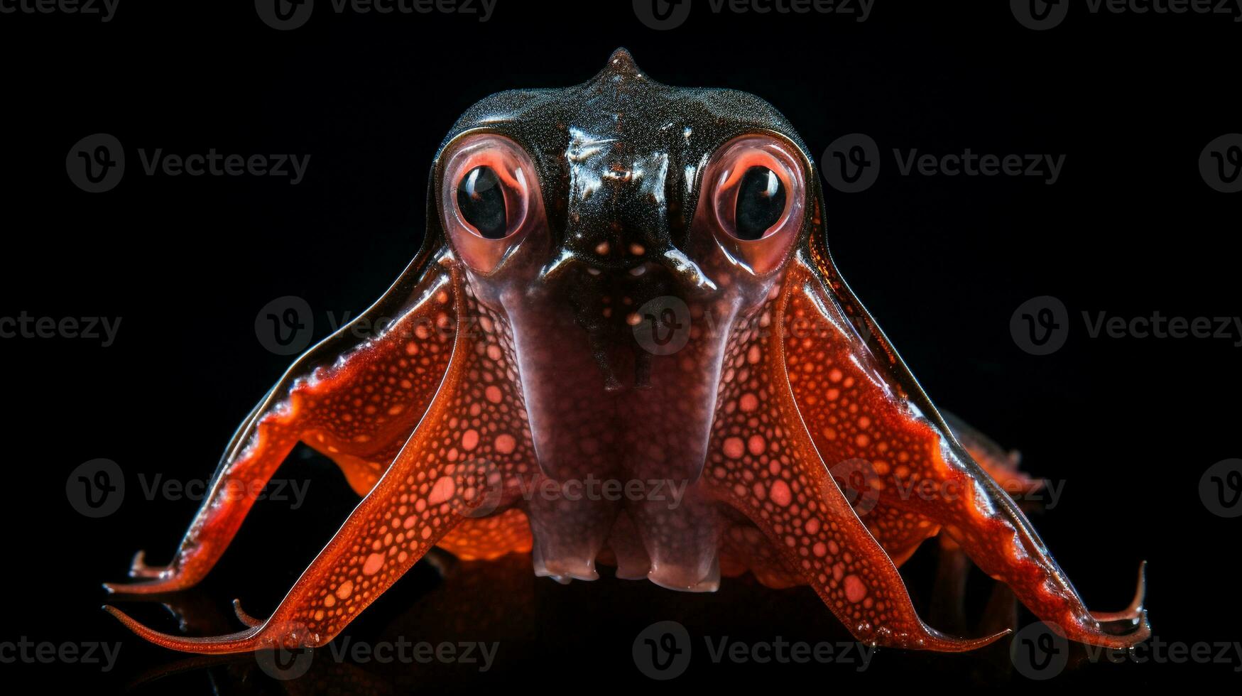 Tierwelt Fotografie von Foto von Vampir Tintenfisch. generativ ai