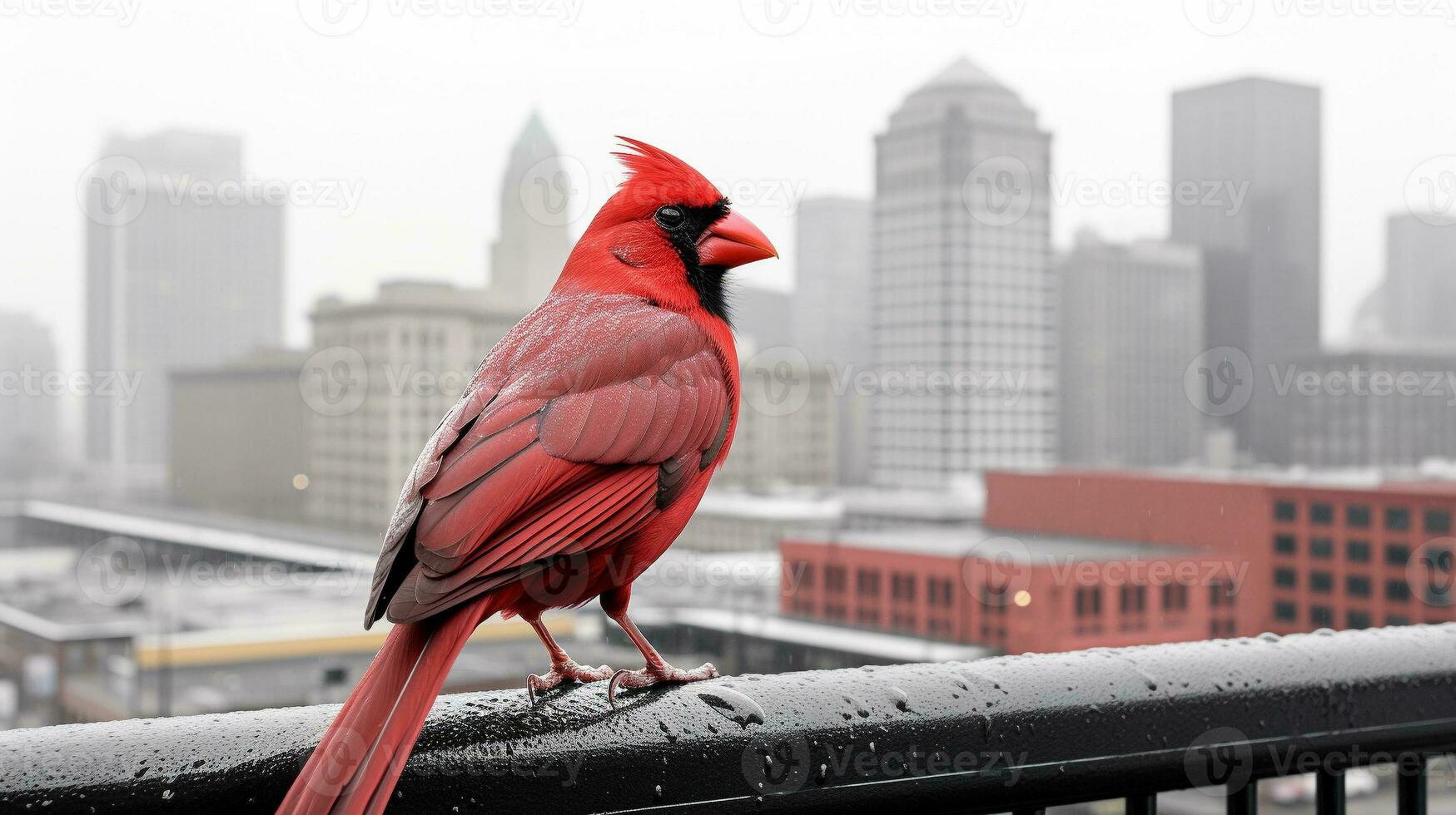 generativ ai, städtisch Koexistenz Tierwelt im das Herz von das Stadt foto