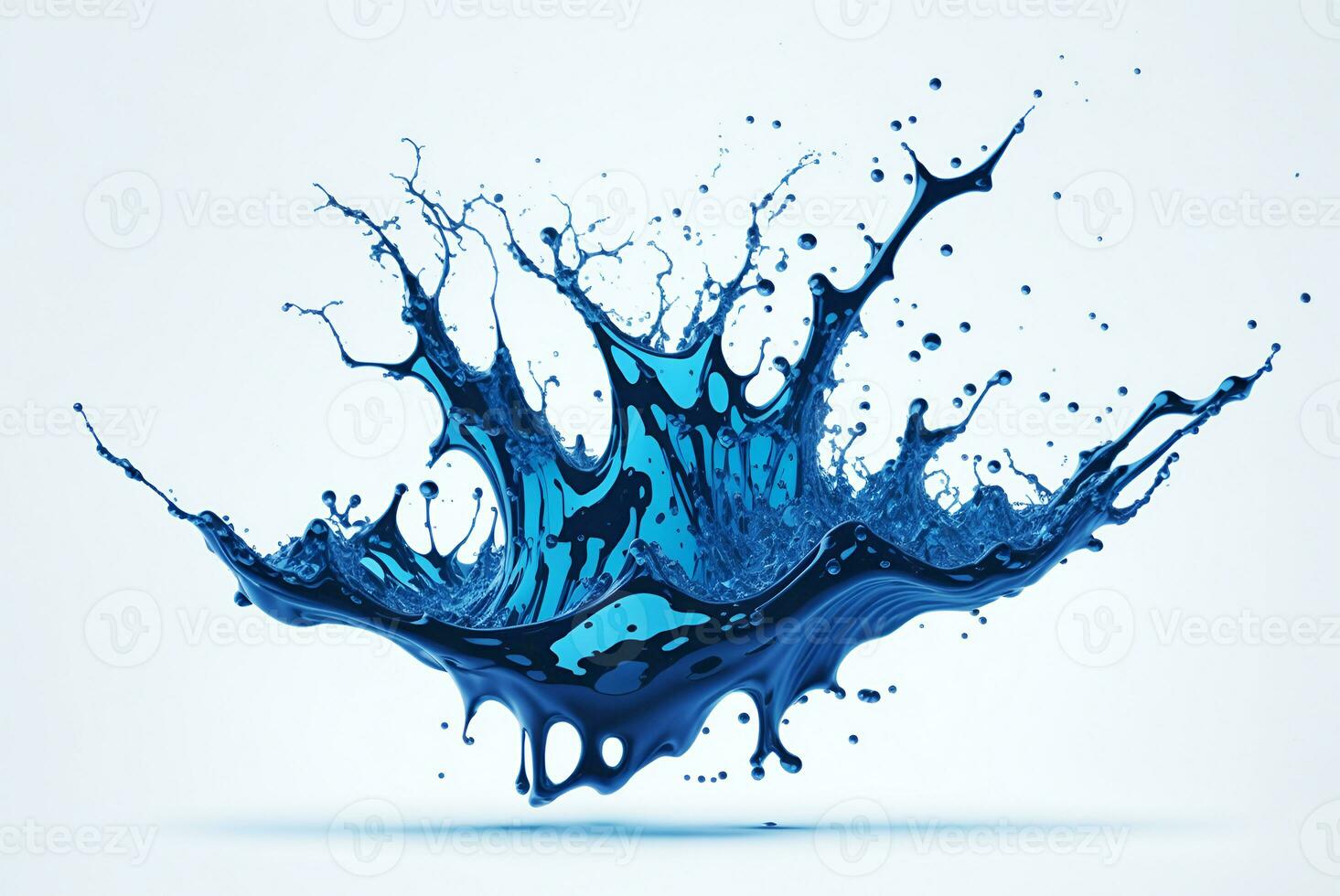 abstrakt Blau Wasser Hintergrund mit Flüssigkeit splach. ai generiert foto