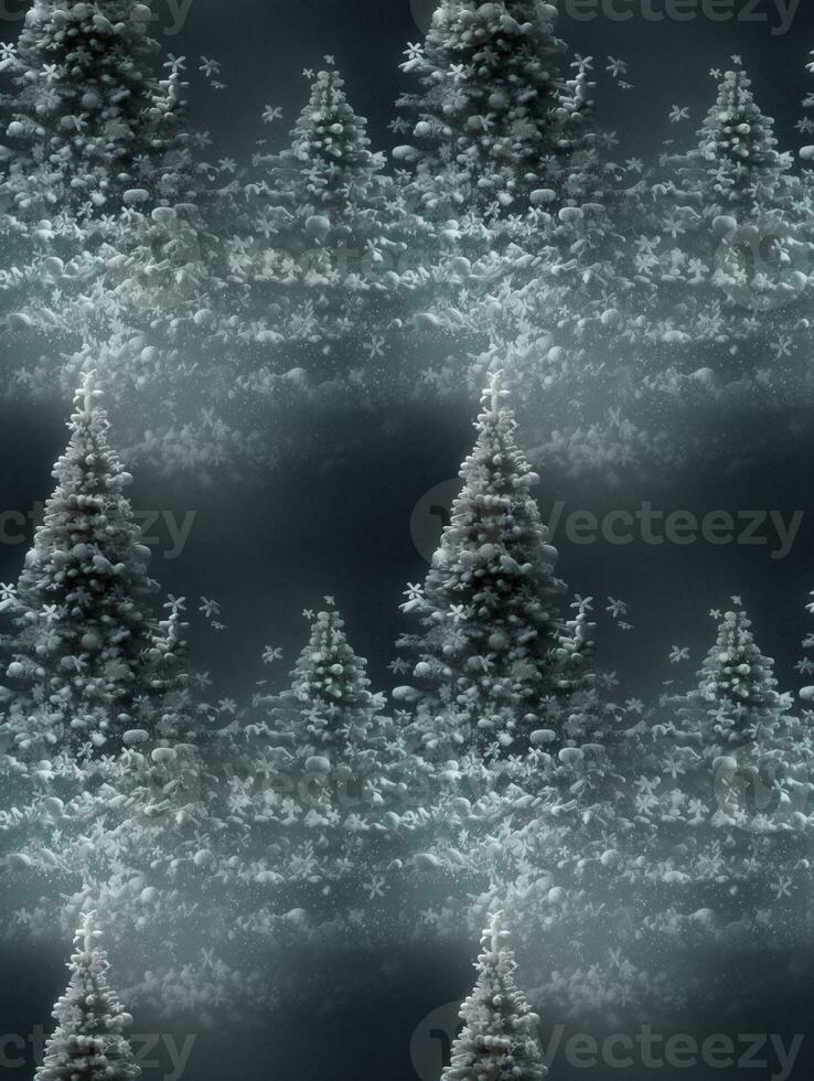 Weihnachten Baum gemacht von Schneeflocken nahtlos Muster, erstellt mit generativ ai foto