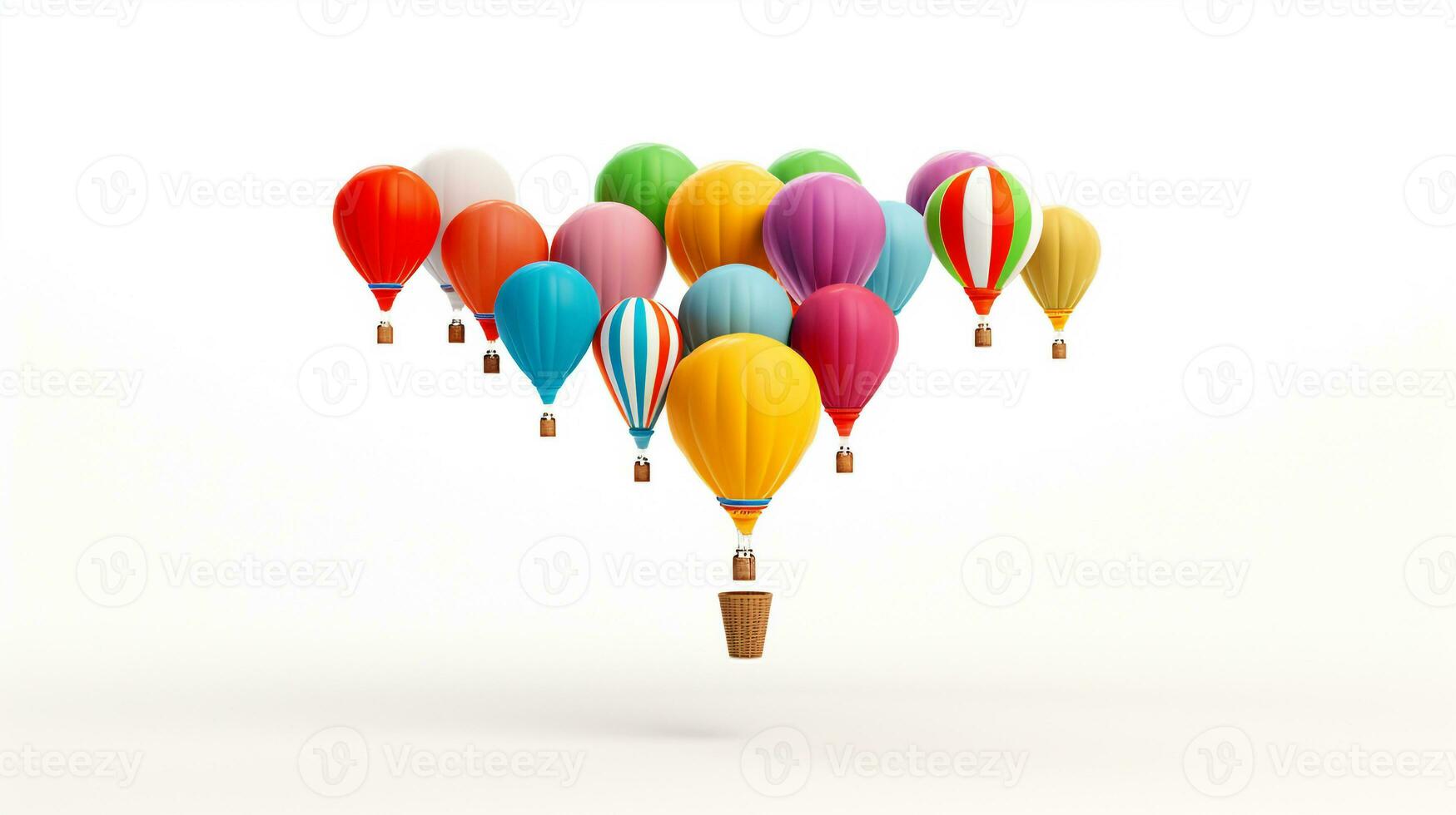 Anzeigen ein 3d Miniatur Besondere gestalten Ballon. generativ ai foto
