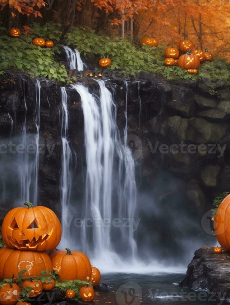 Halloween im Wasserfall foto