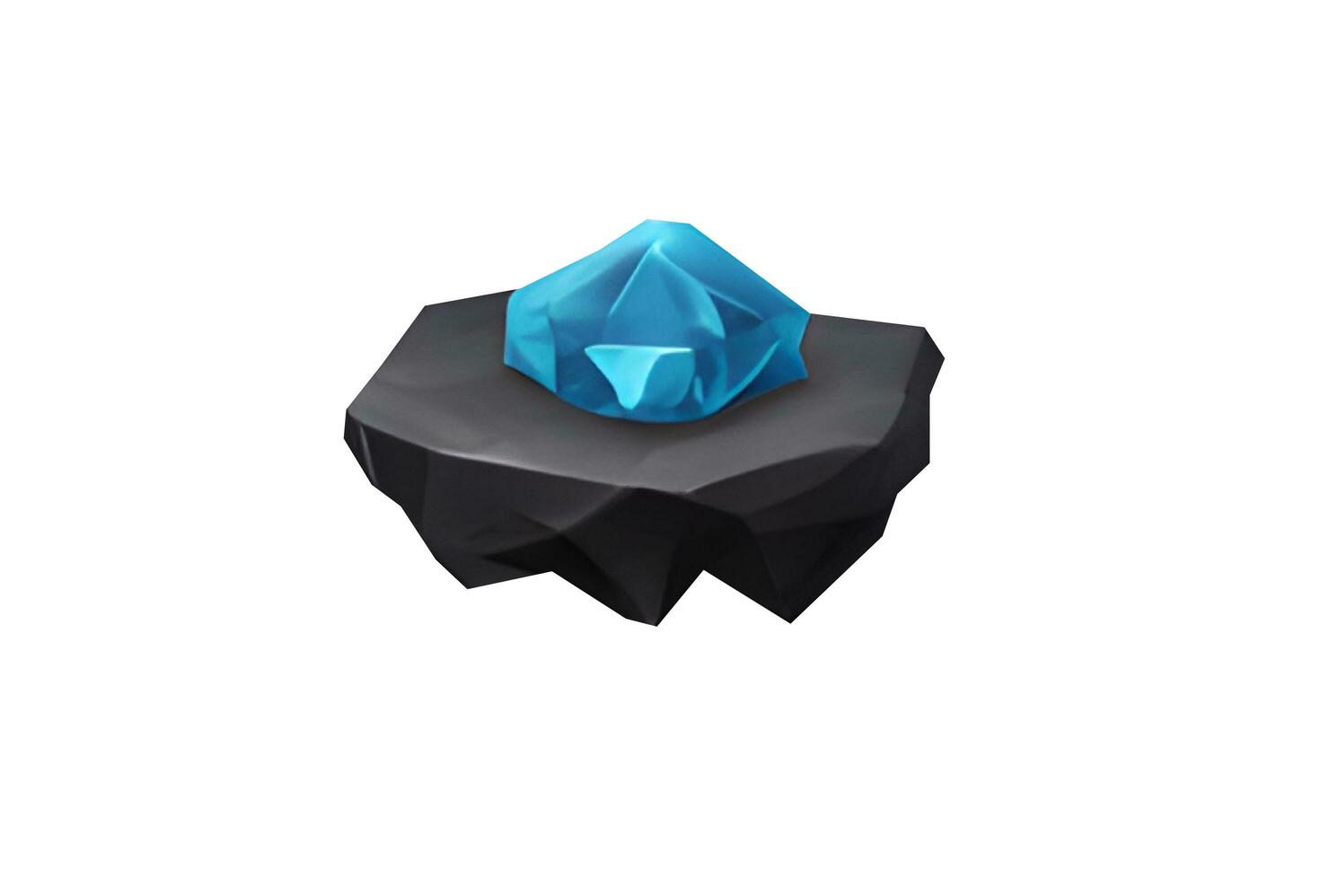 3d schwarz Diamant Edelstein foto