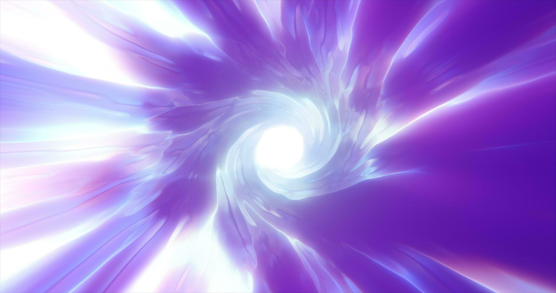 abstrakt lila Blau Tunnel verdrehte Strudel von kosmisch Hyperraum magisch hell glühend futuristisch Hi-Tech mit verwischen und Geschwindigkeit bewirken Hintergrund foto