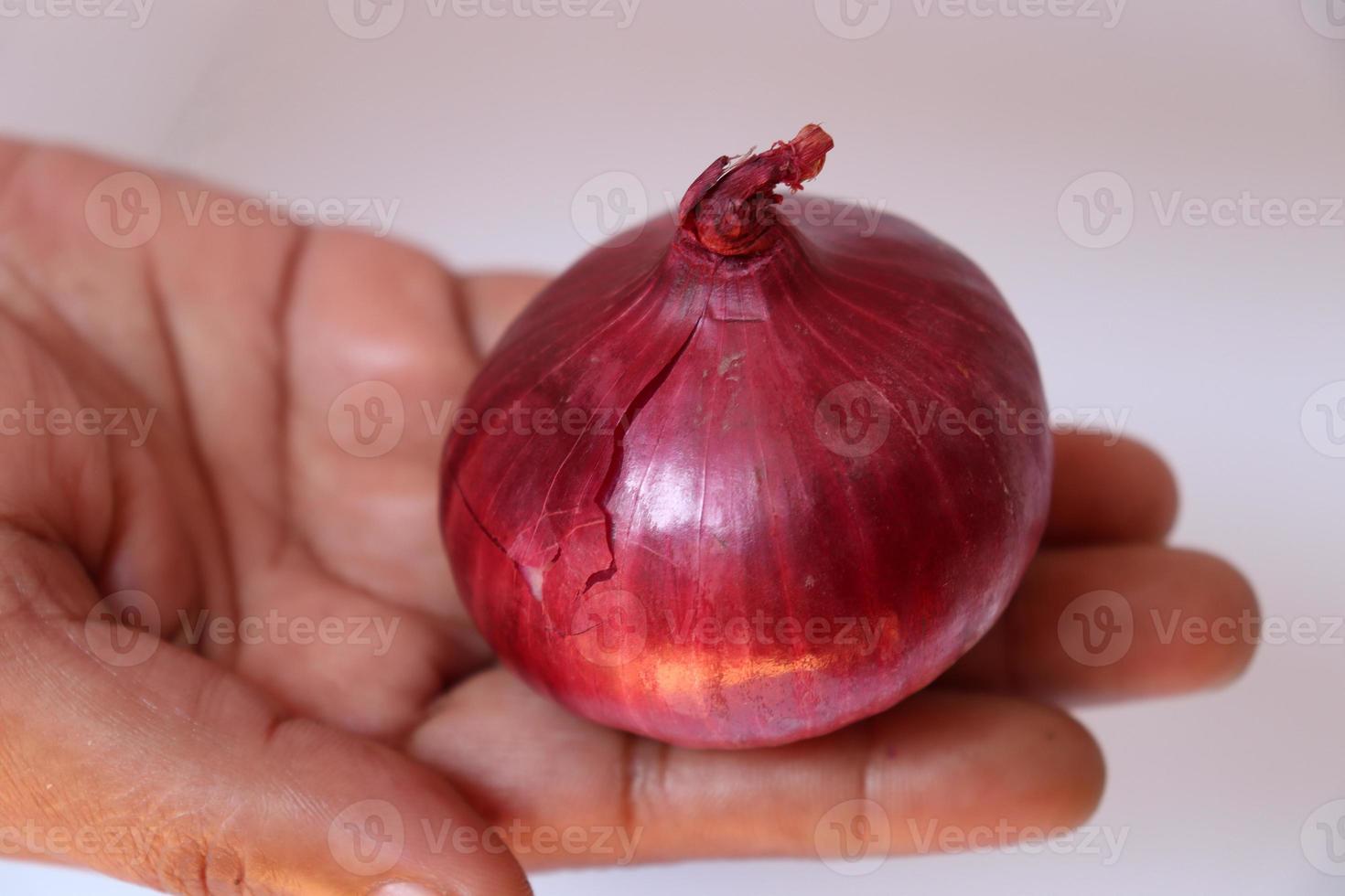 gesunde und würzige rote Zwiebelbrühe foto