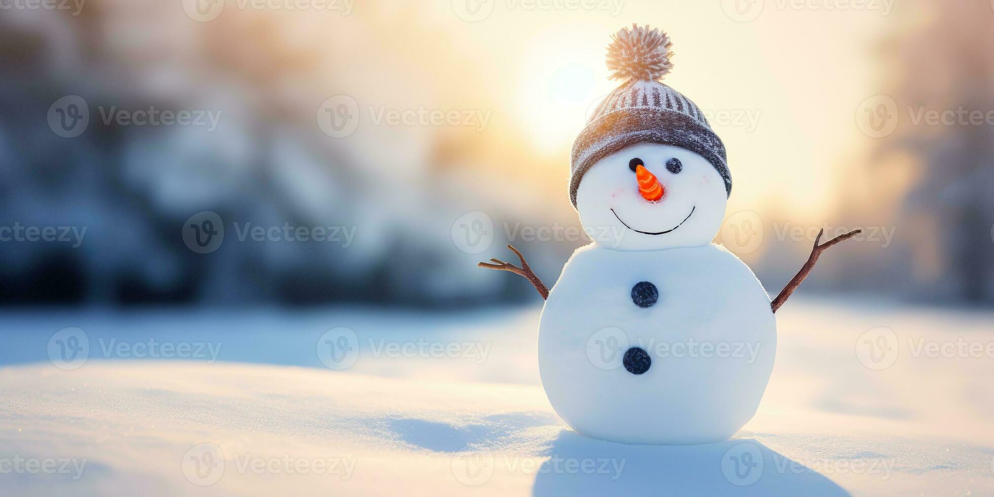 ai generiert. ai generativ. Winter Schneeball Schneeflocken Schnee Mann Schneemann Weihnachten Neu Jahr Weihnachten Hintergrund spotten hoch. Grafik Kunst foto