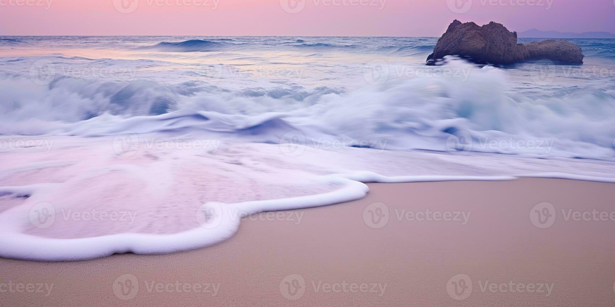 ai generiert. ai generativ. Paradies exotisch tropisch Ferien Meer Ozean Wasser Wellen Küste Strand Insel Oberfläche Hintergrund. Grafik Kunst foto