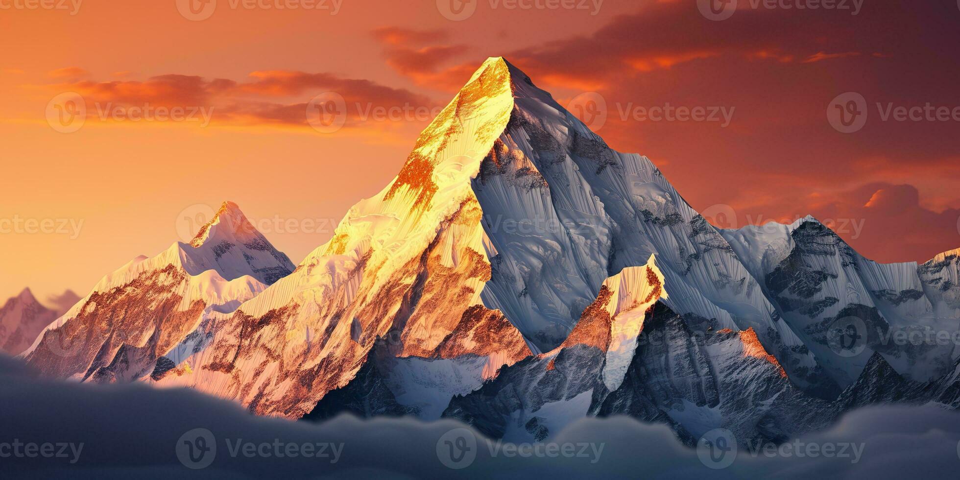 ai generiert. ai generativ. hoch Felsen Hügel Berg Abenteuer Reise erkunden Trekking Hintergrund Landschaft. Grafik Kunst foto