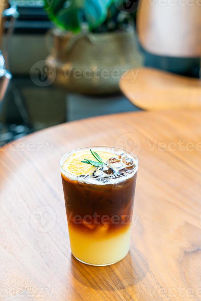 Yuzu Orangenkaffeeglas im Café-Café-Restaurant? foto