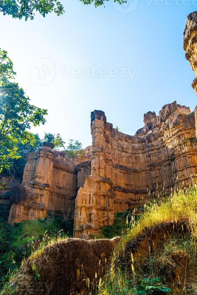 Pha Chor oder der Grand Canyon Chiangmai im Mae Wang Nationalpark, Chiang Mai, Thailand foto