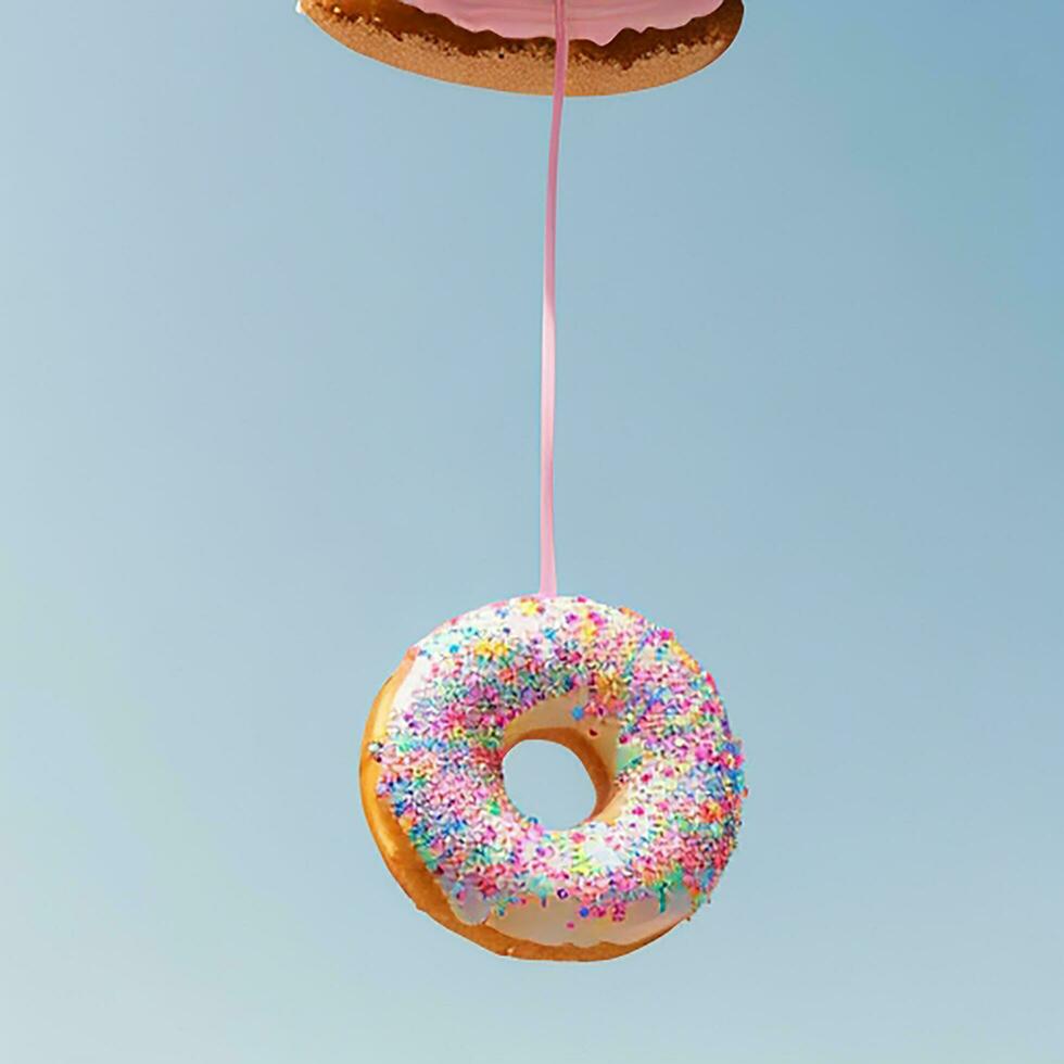 fliegend köstlich klassisch Donuts Süss schnell Essen foto